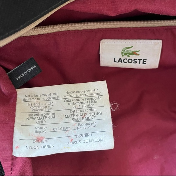 Vintage Lacoste Black Mini Tote Shoulder Bag - Picture 11 of 14